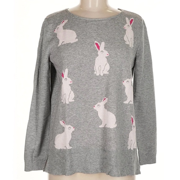 Gray Sweater with Rabbit Design - Picture 1 of 6